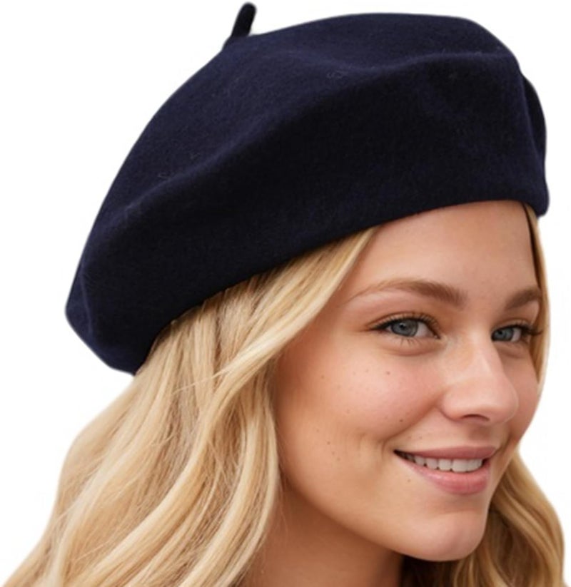 EGANO Women's ​​Beret Hats​​ - French Wool Blend Winter Cap, 70% Wool All-Season Soft ​​Beret Hats for Women​​ (Multi-Color)​ - Image 1